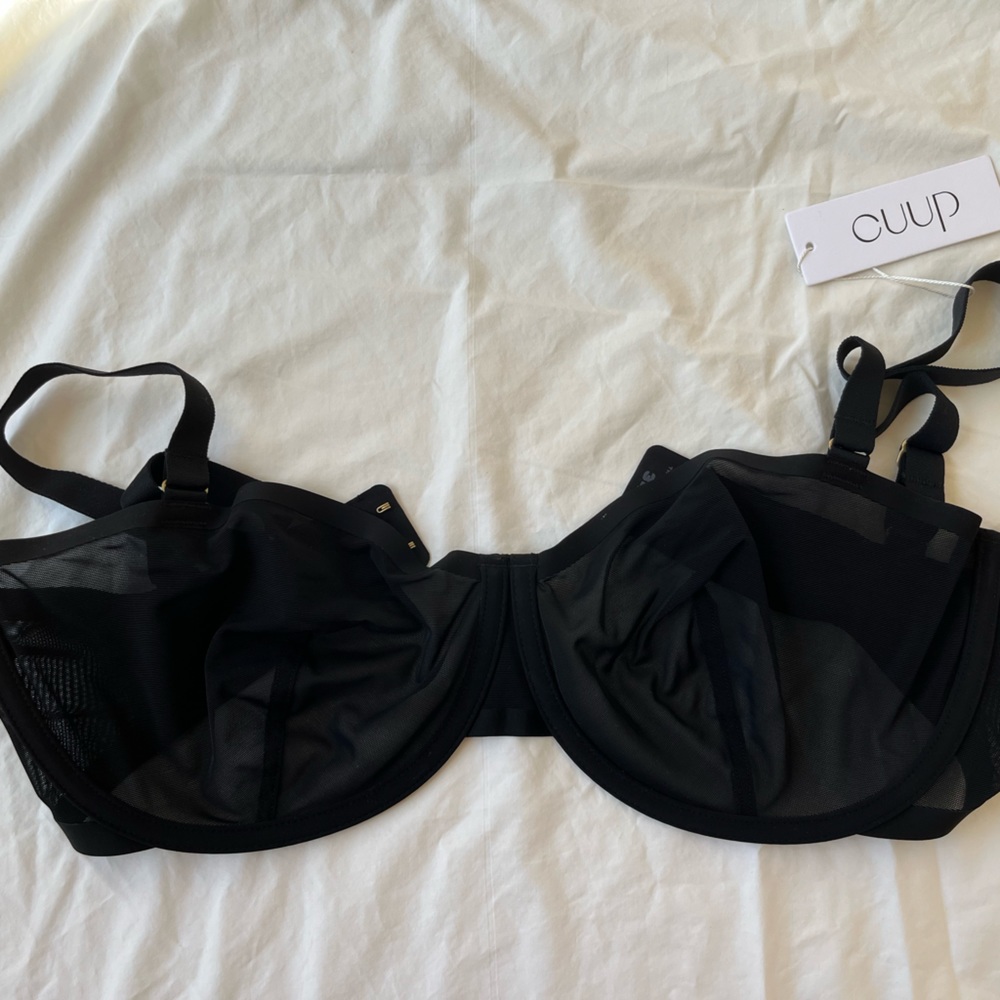 Cuup Black Mesh Balconette Bra